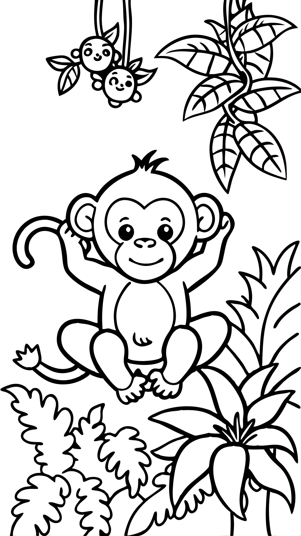 coloring pages of monkey